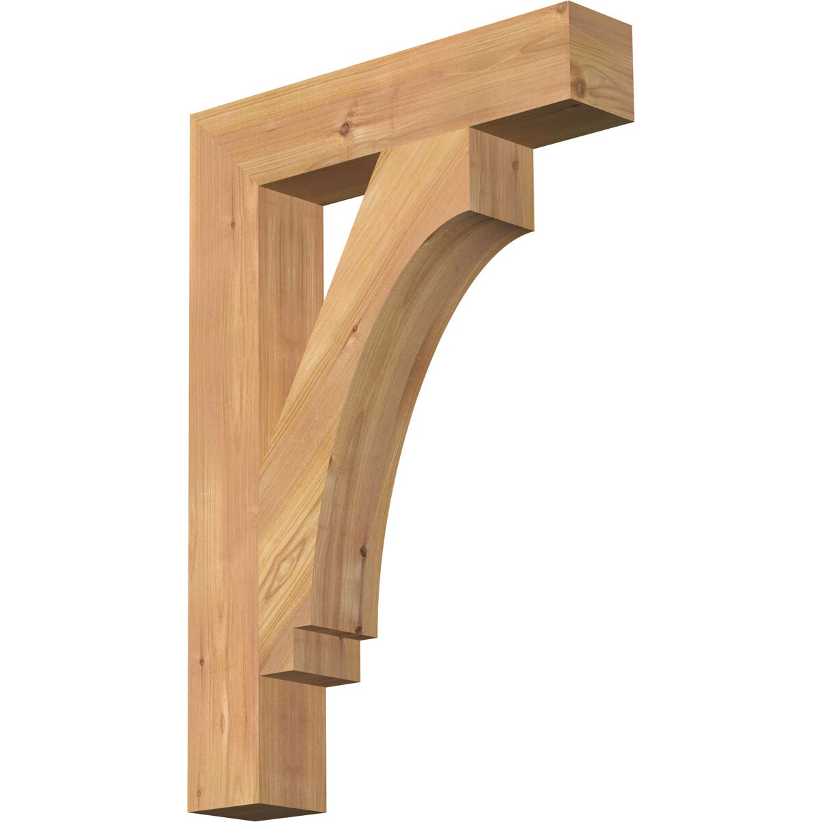 Ekena Millwork BKT04X18X26IMP05SWR Imperial Block Smooth 3-1/2-in x 18-in x 26-in Western red cedar Brown Wood Standard bracket