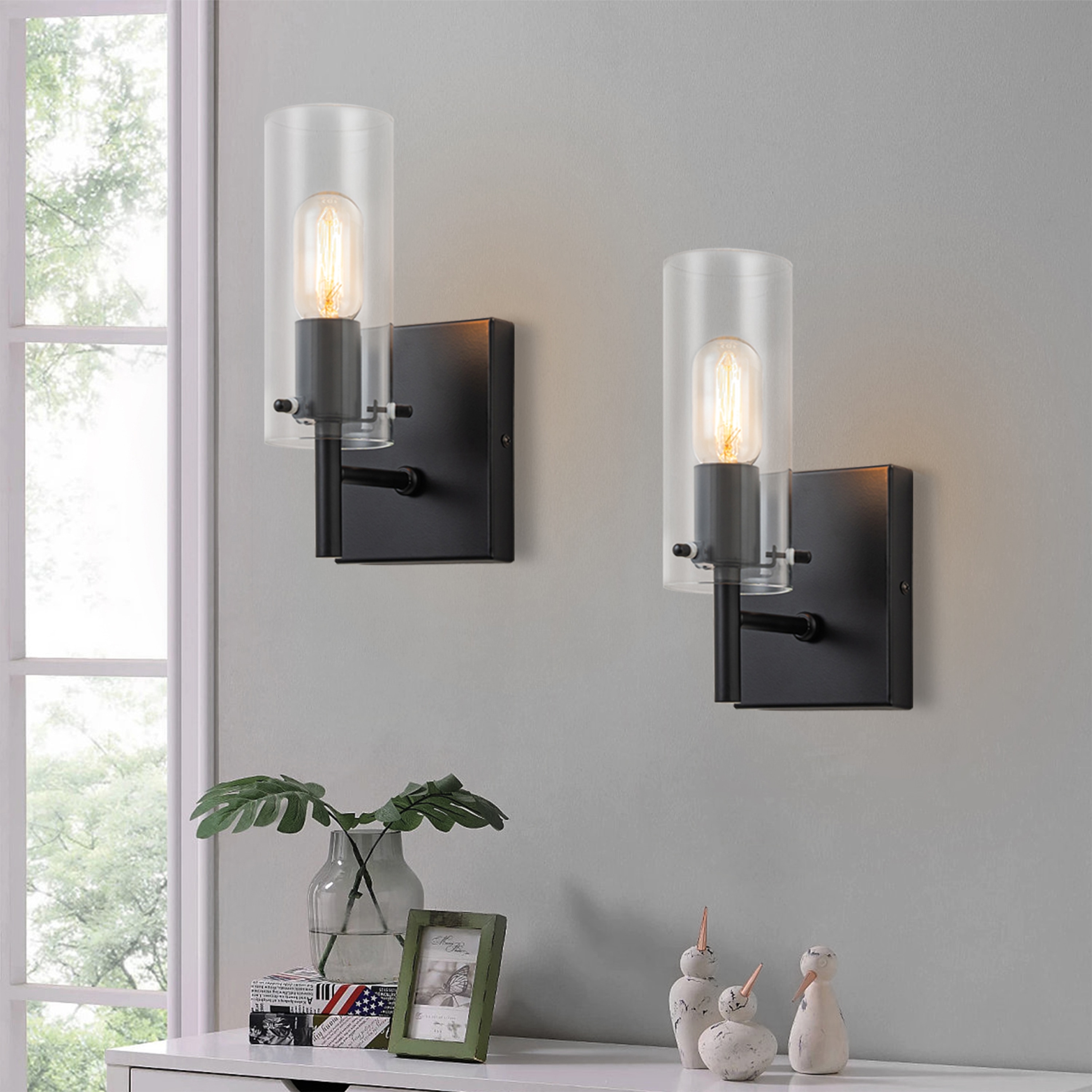 GoYeel ZW047DB02 4.72-in 2 -Light Matte Black Modern/contemporary Vanity light