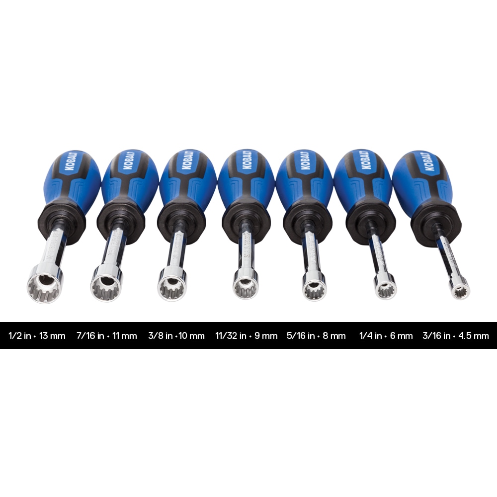 Quick Release Magnetic SAE Nut Setter Set, 9 Piece