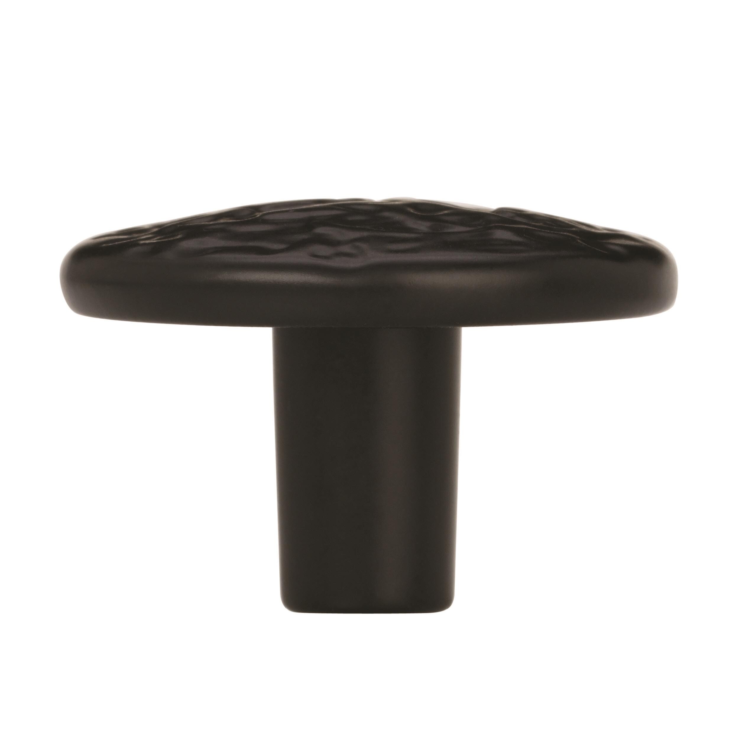 Allison Round Matte Black Colonial Cabinet Knob with Mounting Hardware