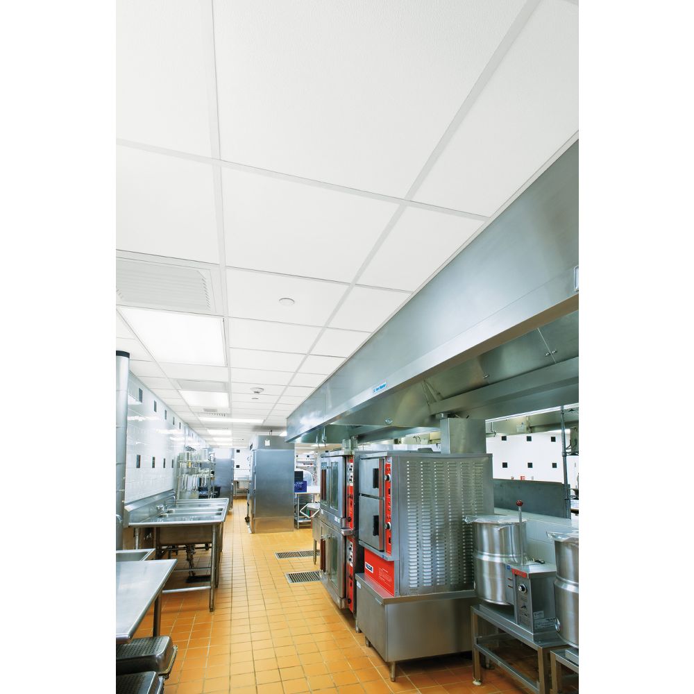 armstrong ceilings kitchen zone 48-in x 24-in 12-pack white smooth