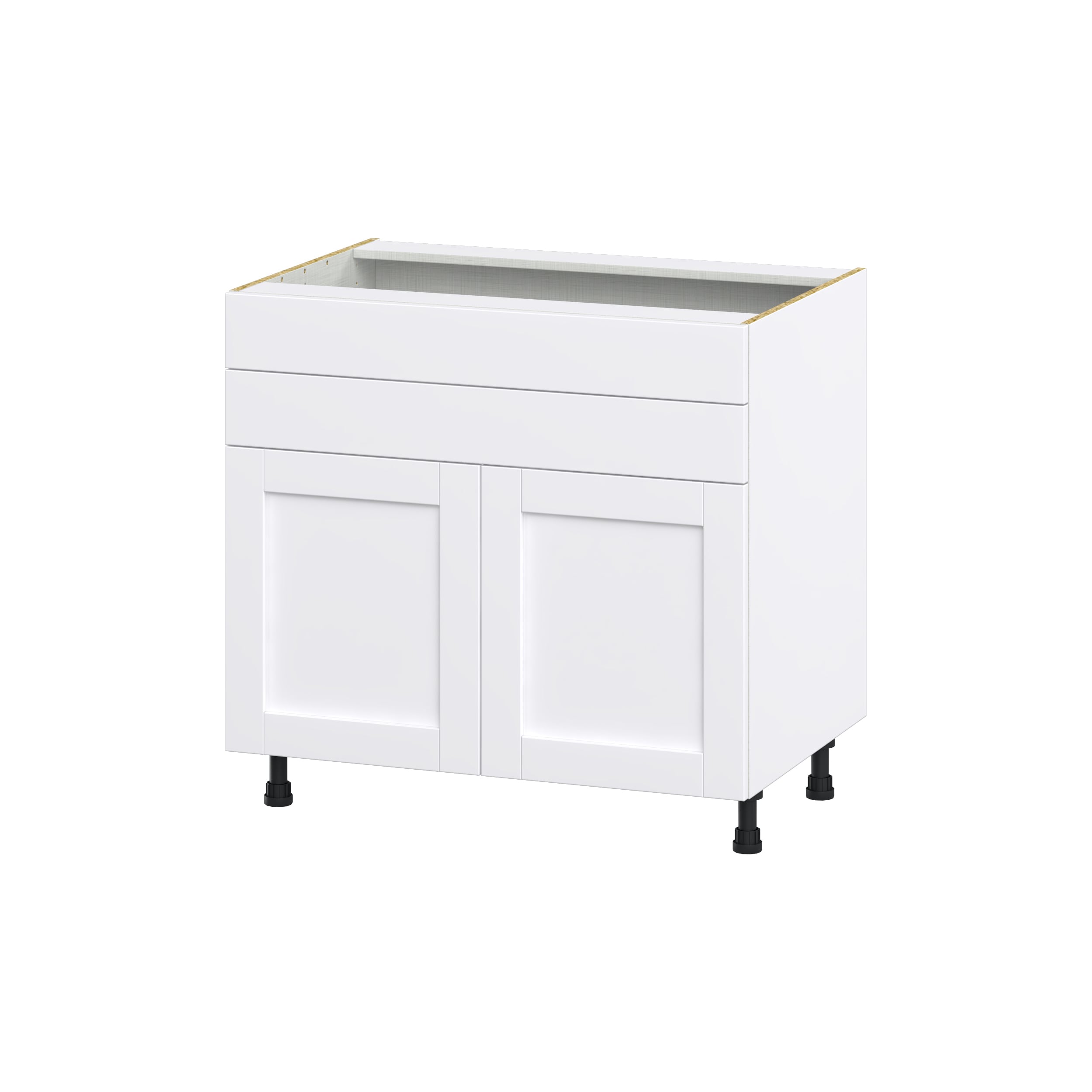 Hugo&Borg DSBCT36BFF-RM Rosemont 36-in W x 34.5-in H x 24-in D Glacier White Base Fully assembled Cabinet (Flat Panel Shaker)