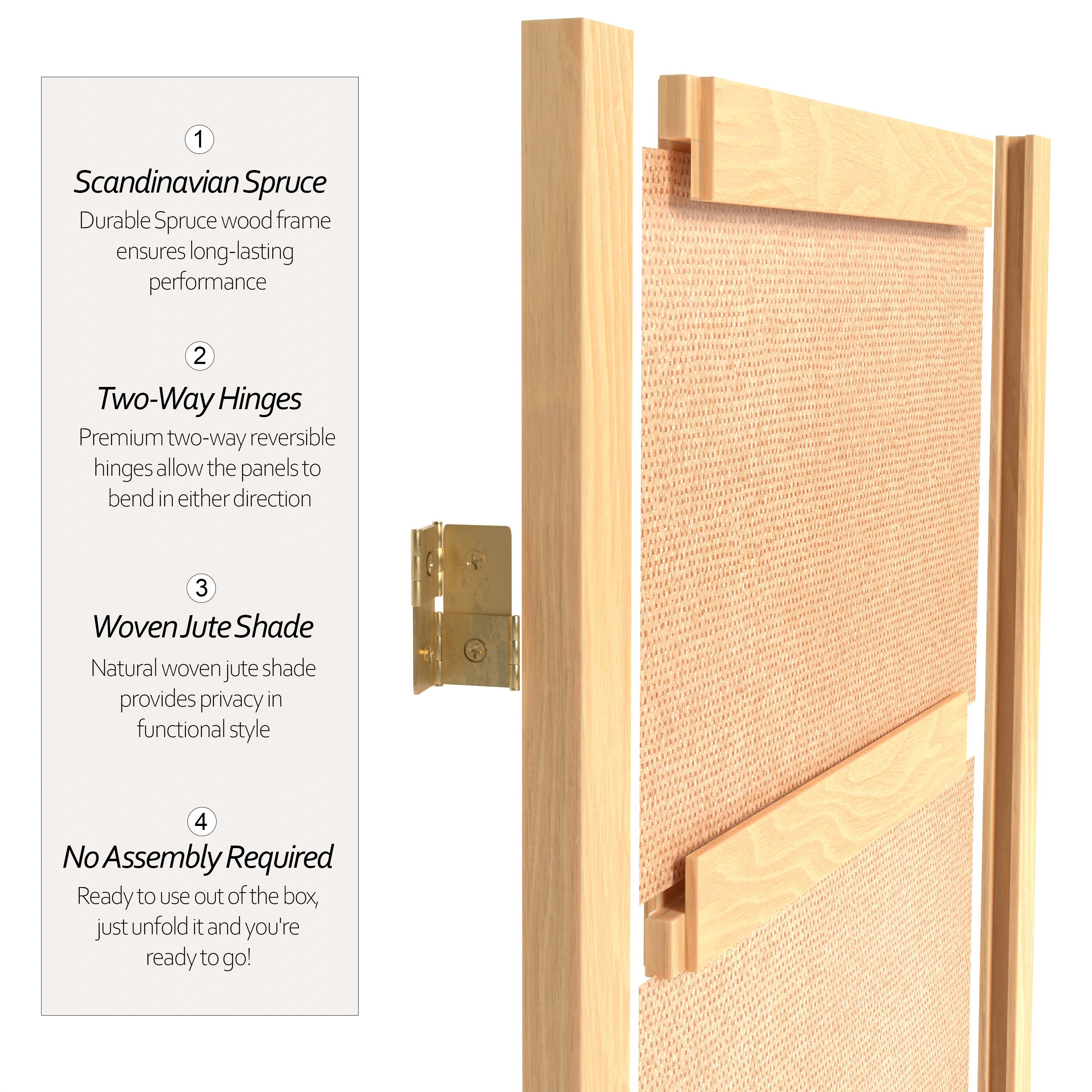 Red Lantern SS-84JUTE-NATURAL Indoor-Privacy-Screens - View #3