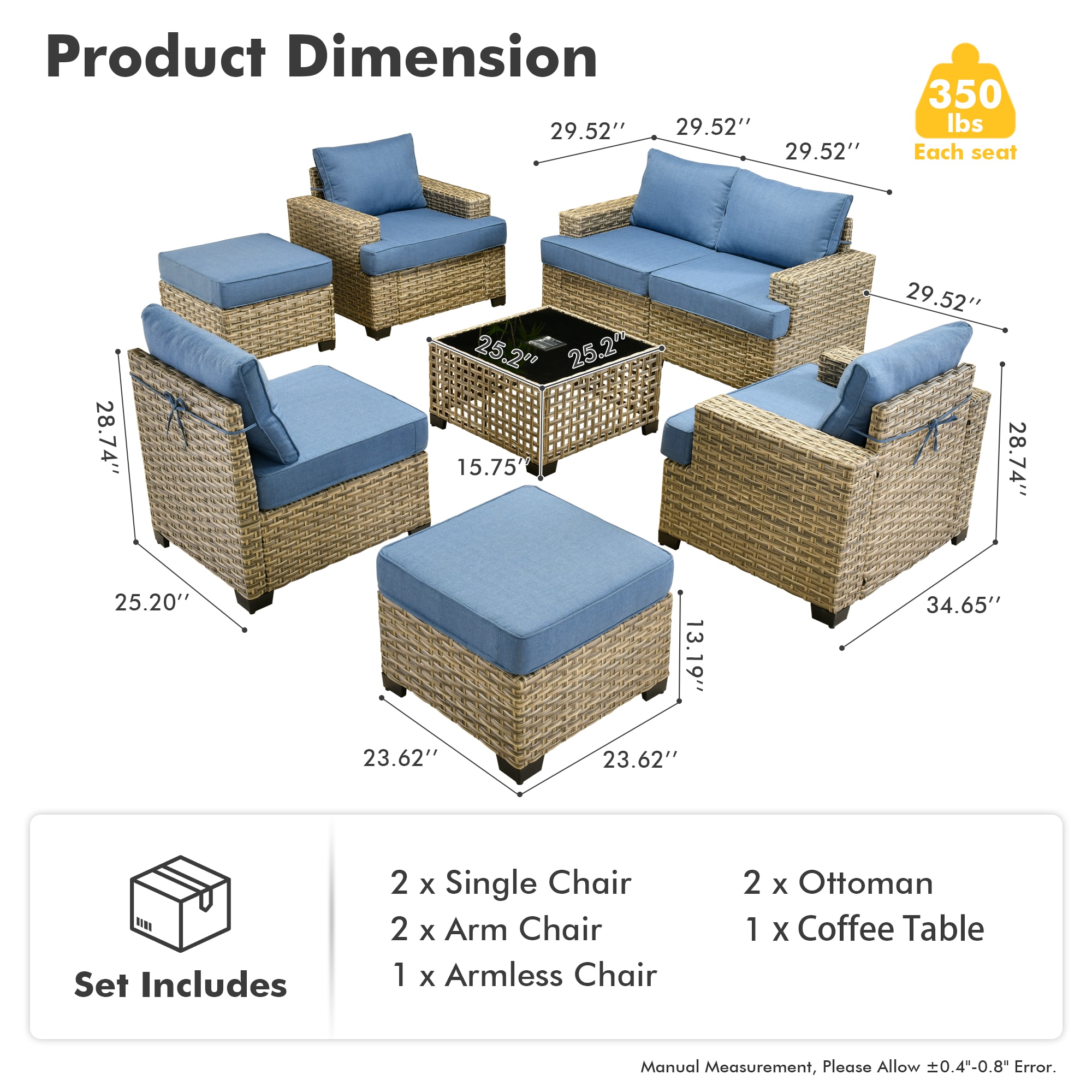 Ovios TS507T Patio-Conversation-Sets - View #7