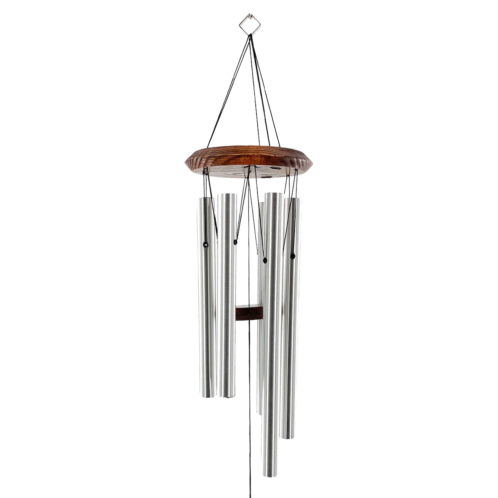 Ahiou Home 28-in Silver Metal Modern Wind Chime In The Wind Chimes 