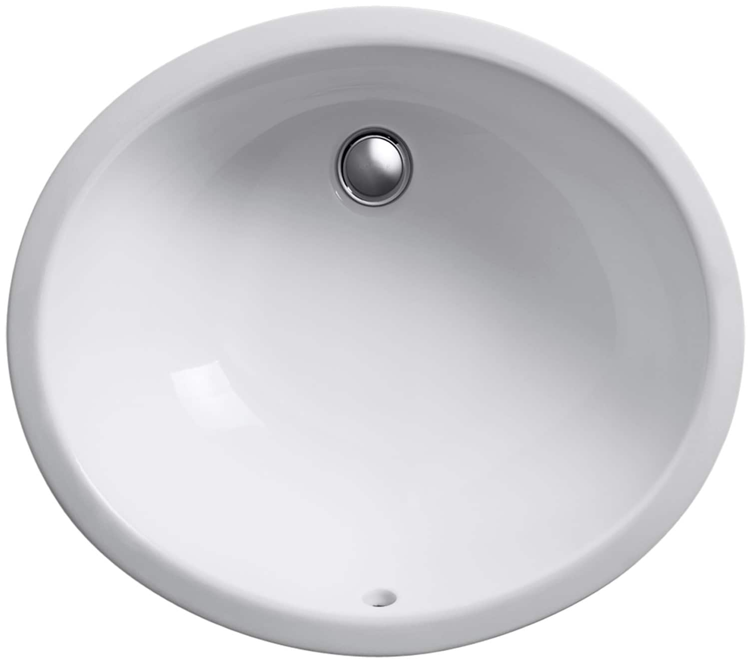 KOHLER Caxton White Undermount Oval Traditional Bathroom Sink 19 25 In   07621261 