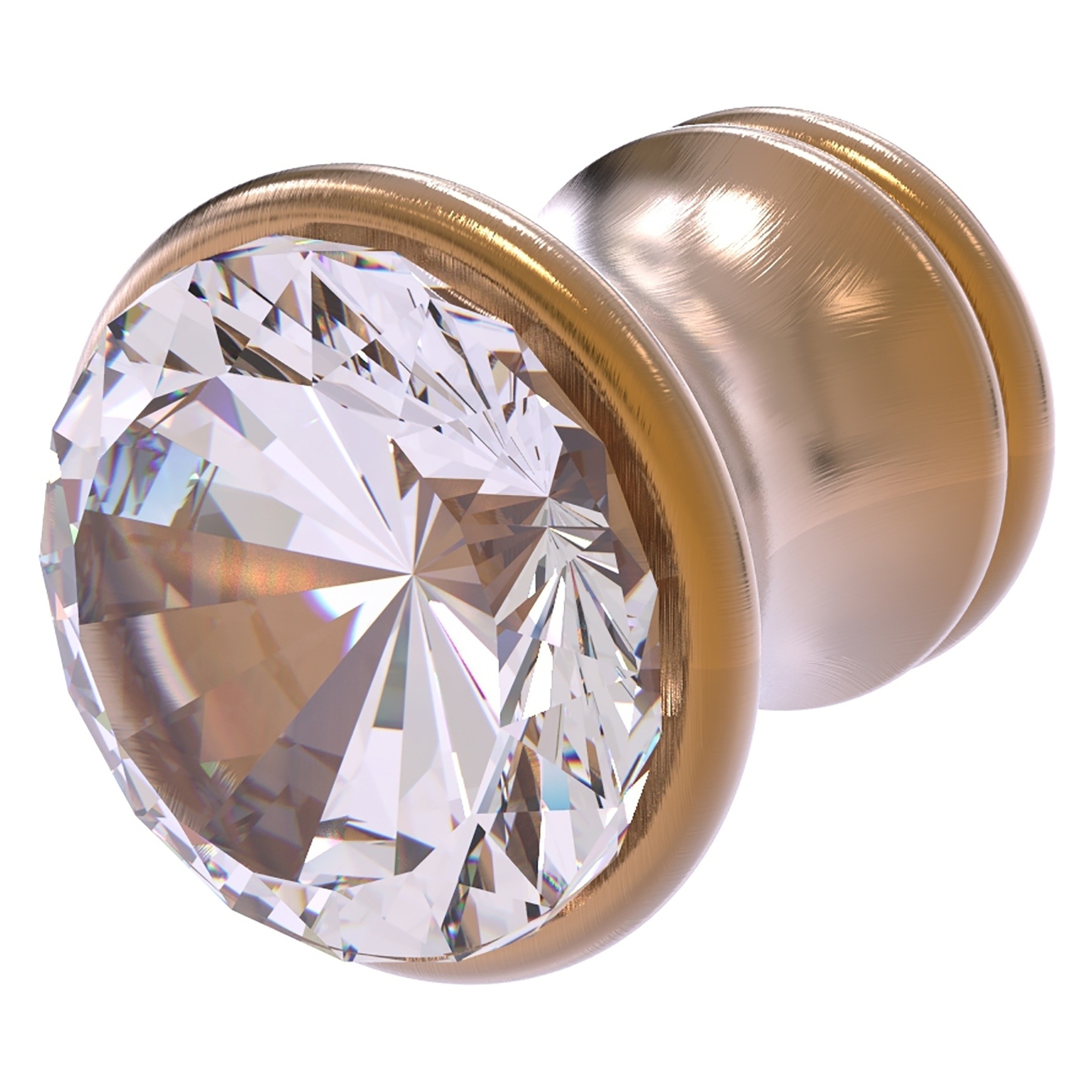 Allied Brass CC-10-BBR Carolina Crystal 1-1/2-in Brushed Bronze Round Traditional Cabinet Knob