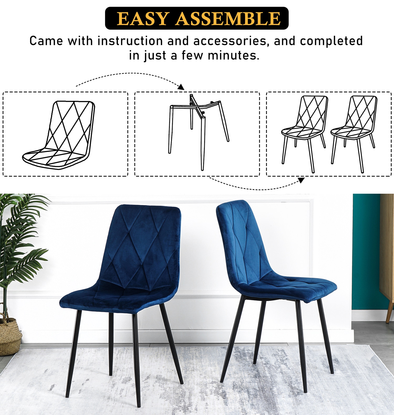 SINOFURN SYA290017DB Dining-Chairs - View #4