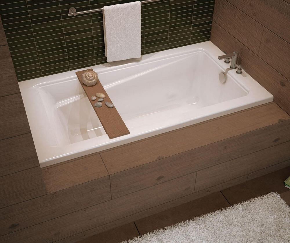 Exhibit 60'' White Acrylic Alcove Soaking Bathtub