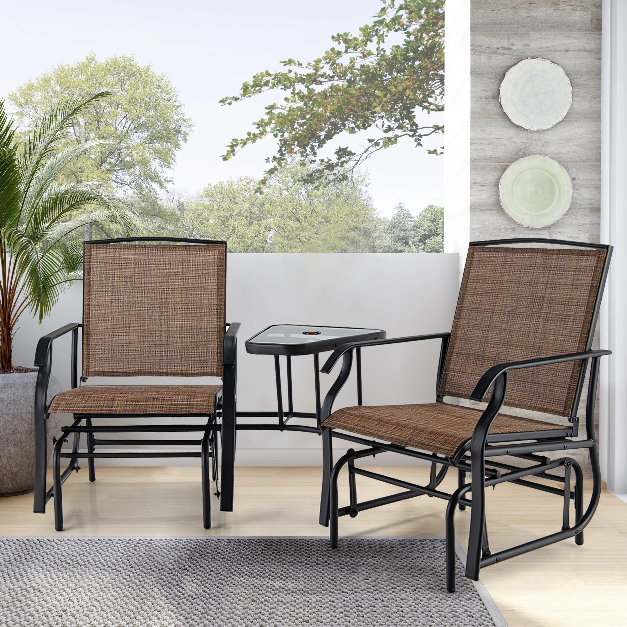 WELLFOR TDJ10188BN Patio-Conversation-Sets - View #3