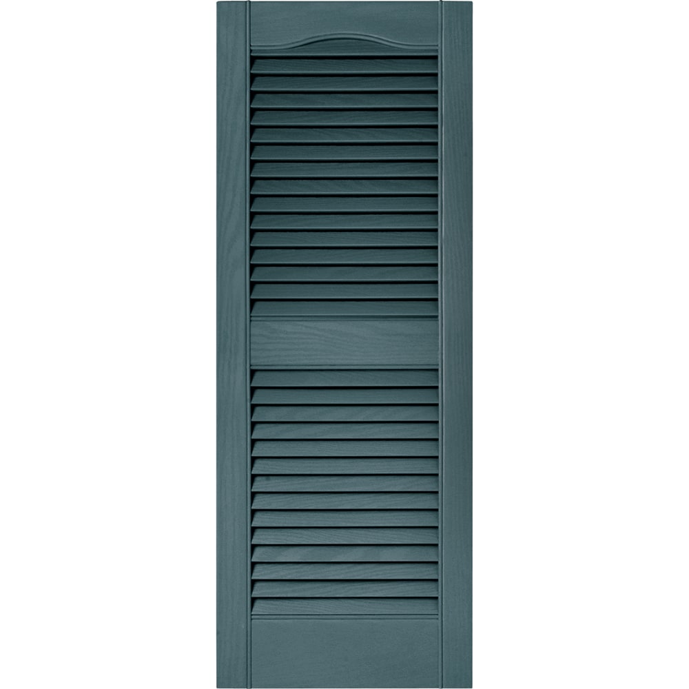 Vantage V1711439004 14.563-in W x 38.875-in H Wedgewood Blue Louvered Exterior Shutters
