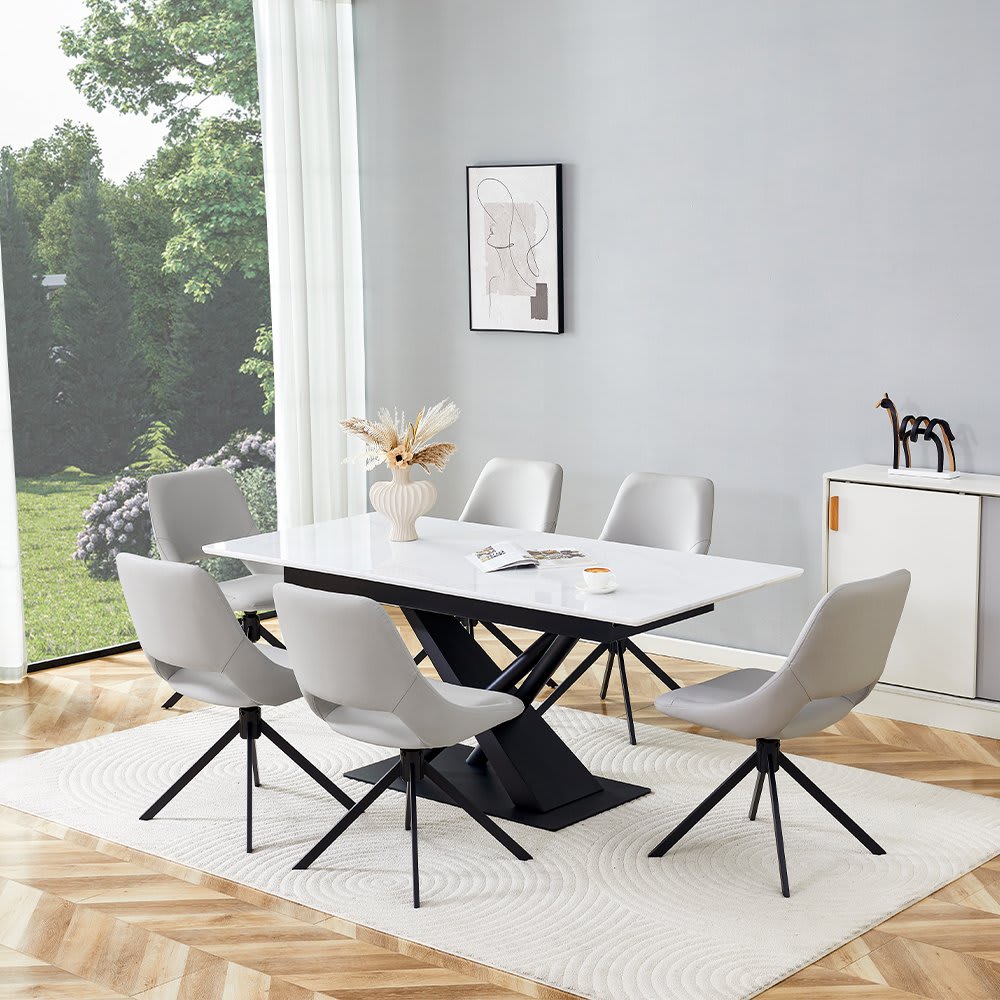 Coolbibila JAREN-TABLE-WHITE Dining-Tables - View #4