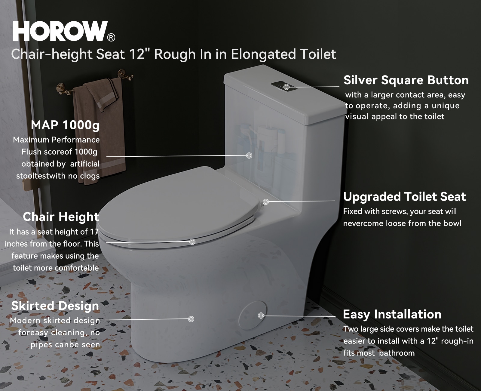 HOROW HR-T0350W toilets - View #2