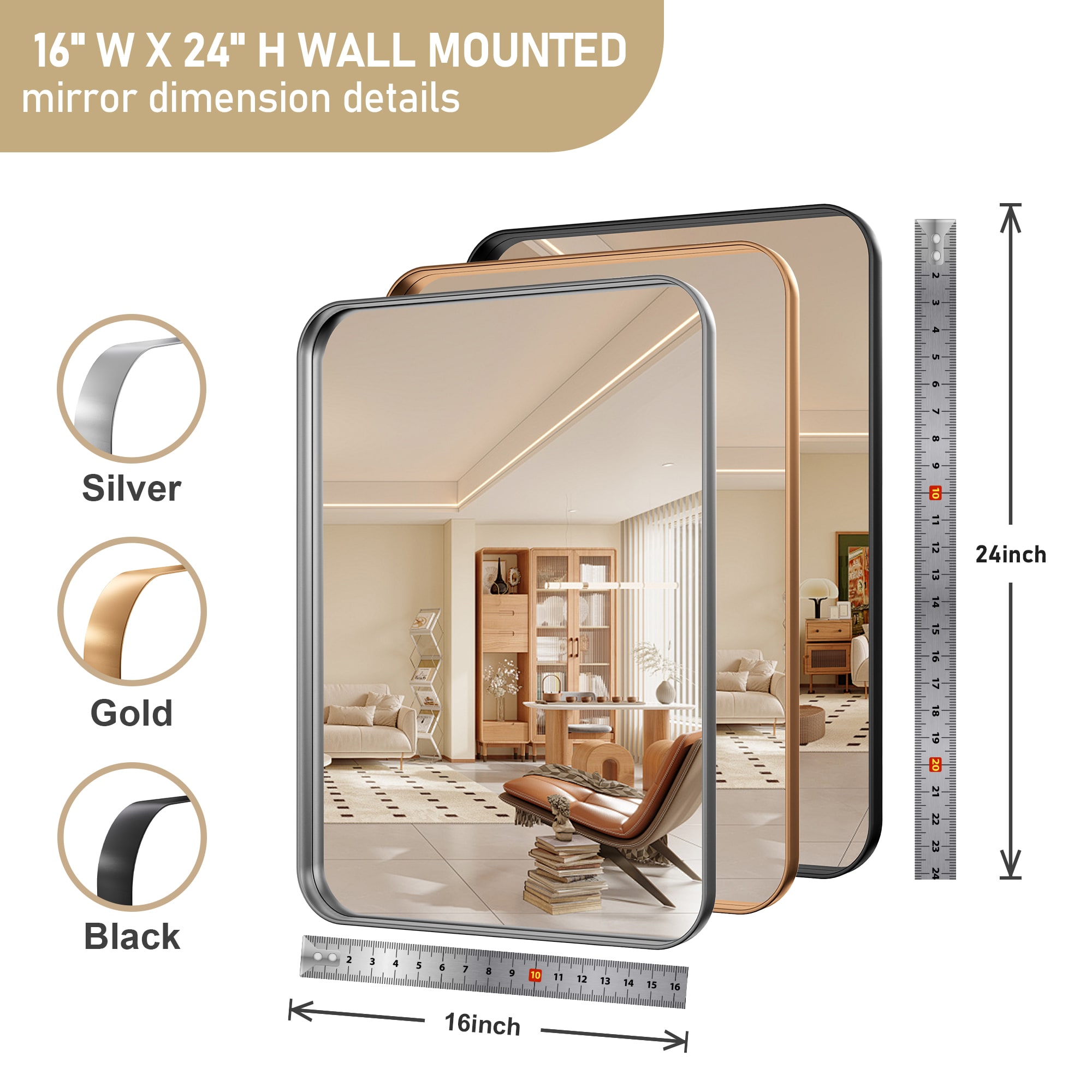 Clavie LS-16241-RSV Decor-Mirrors - View #9