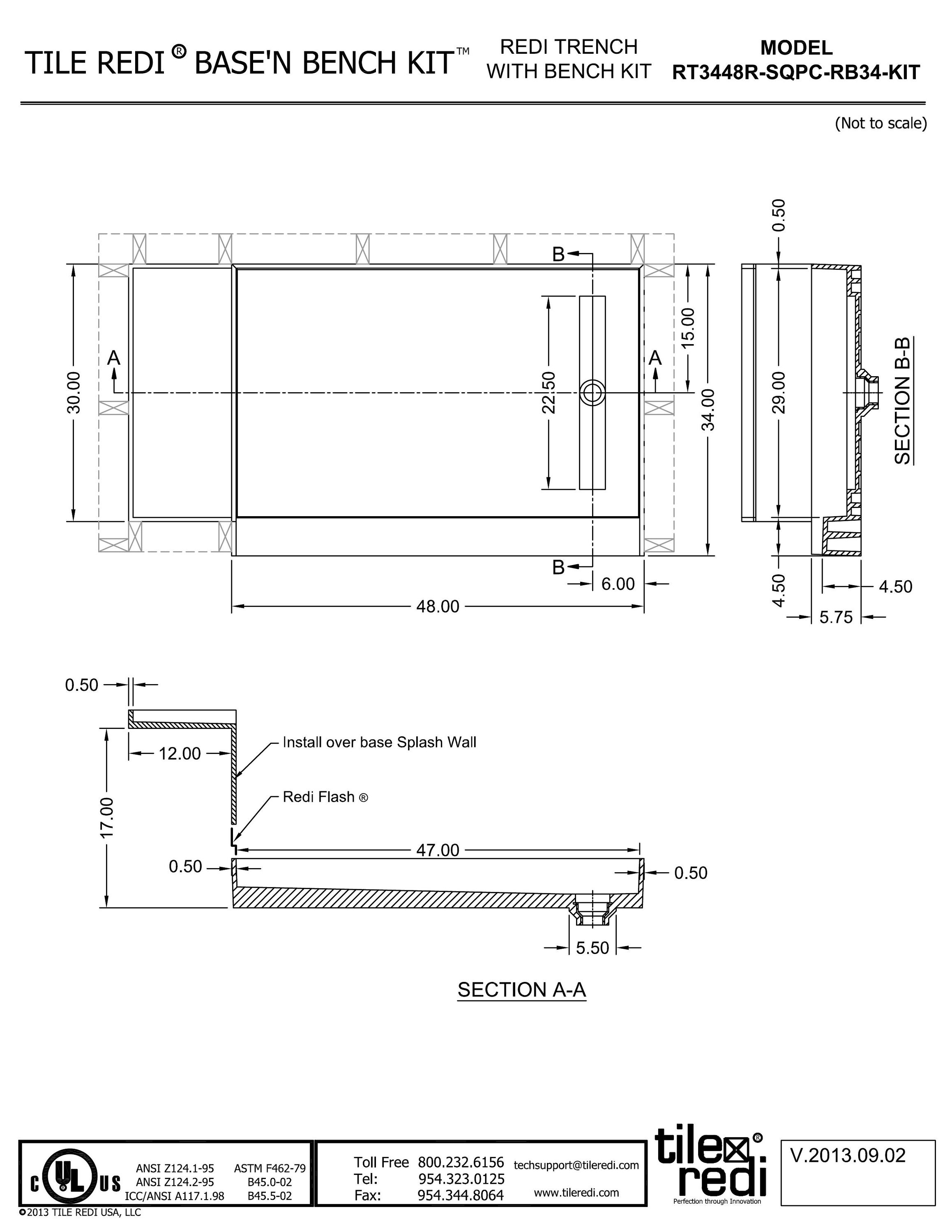 Tile Redi RT3448R-SQPC-RB34KIT Shower-Floors - View #9