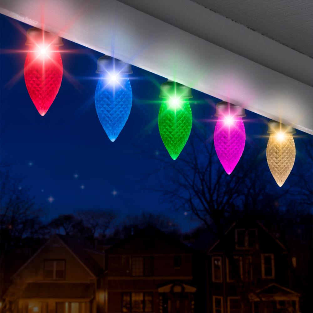 Gemmy Orchestra of Lights 24-Count 23-ft Multi-Function Color Changing ...