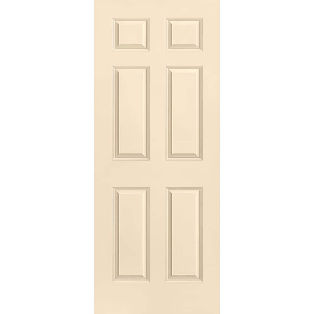 Masonite 1317043 Traditional 32-in x 80-in Cream N Sugar 6-panel Smooth Hollow core Prefinished Molded composite Slab Door