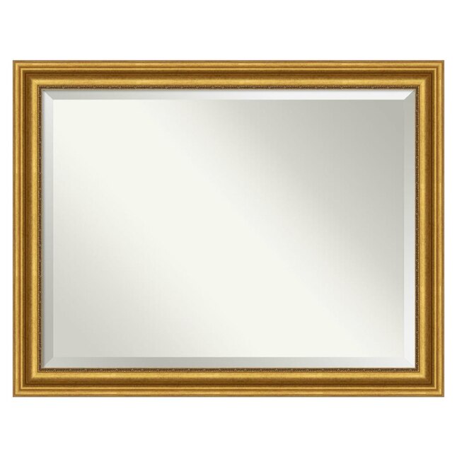 Amanti Art Parlor Gold Frame Collection, Antique Gold Bathroom Mirror