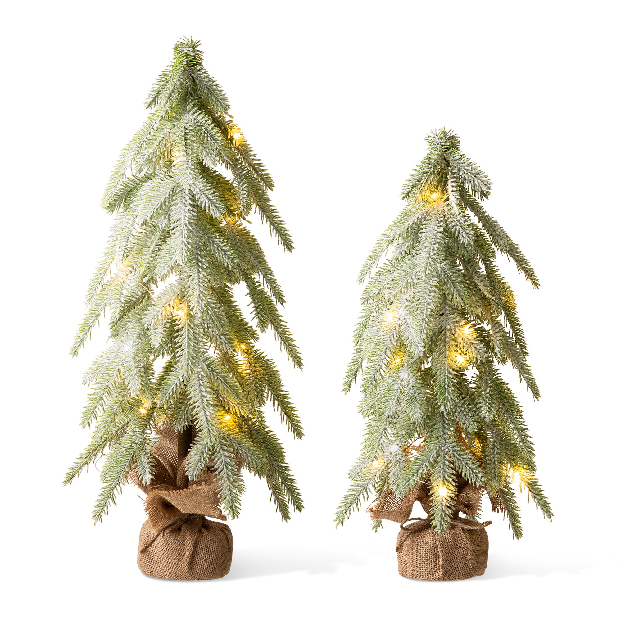 Glitzhome 2009800018 18-in Decoration (2-Pack) Battery-operated Christmas Decor