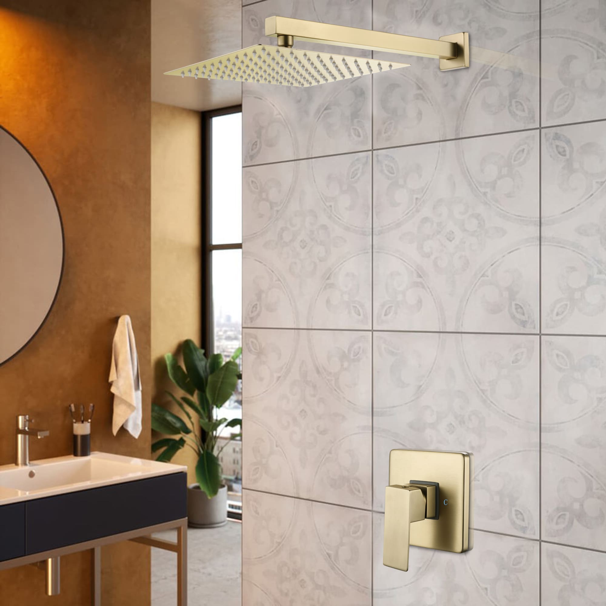 WELLFOR WN0720 Showerhead-Bar-Panels - View #3