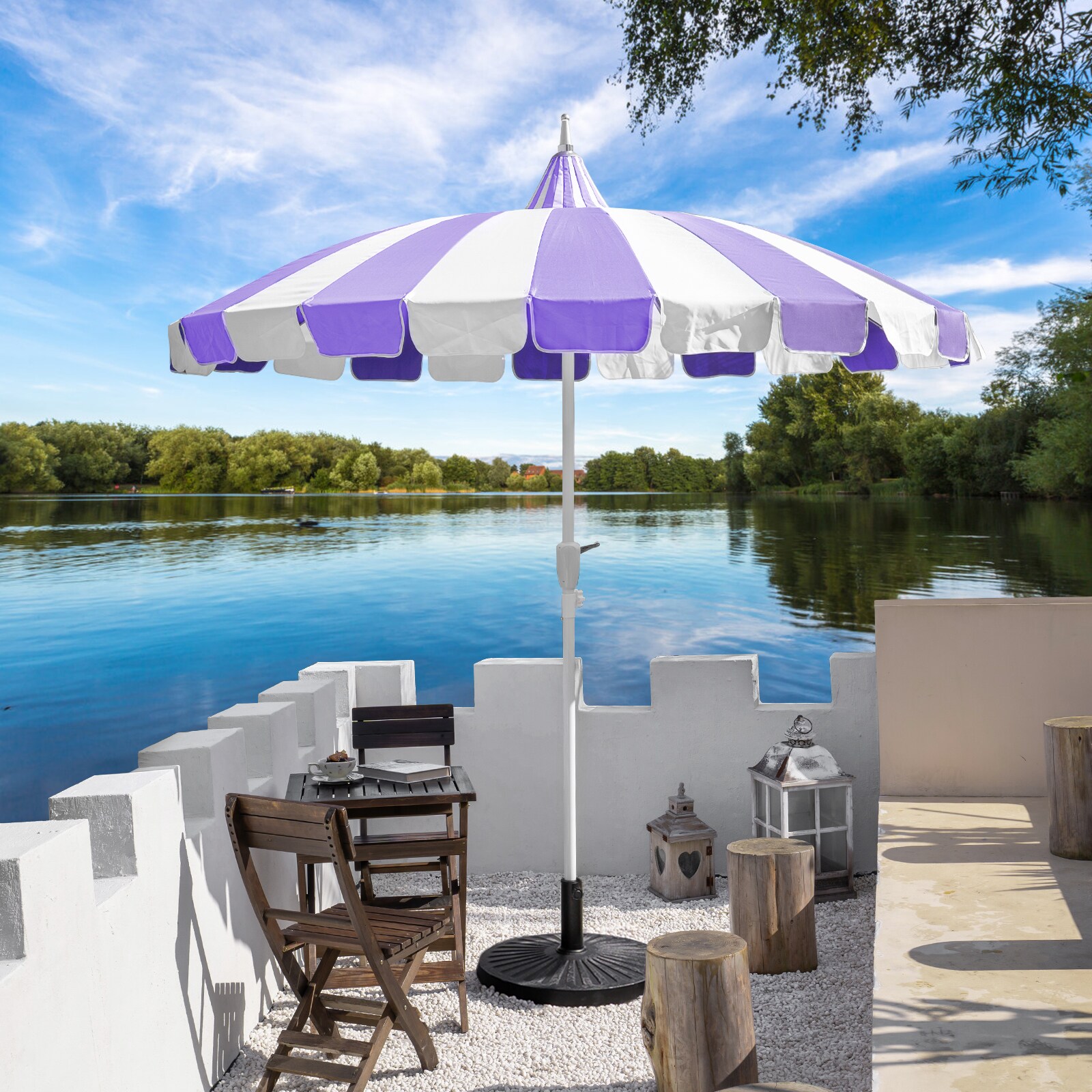 GARSING 8FT-PAGODA-PURPLE Umbrellas-2 - View #2