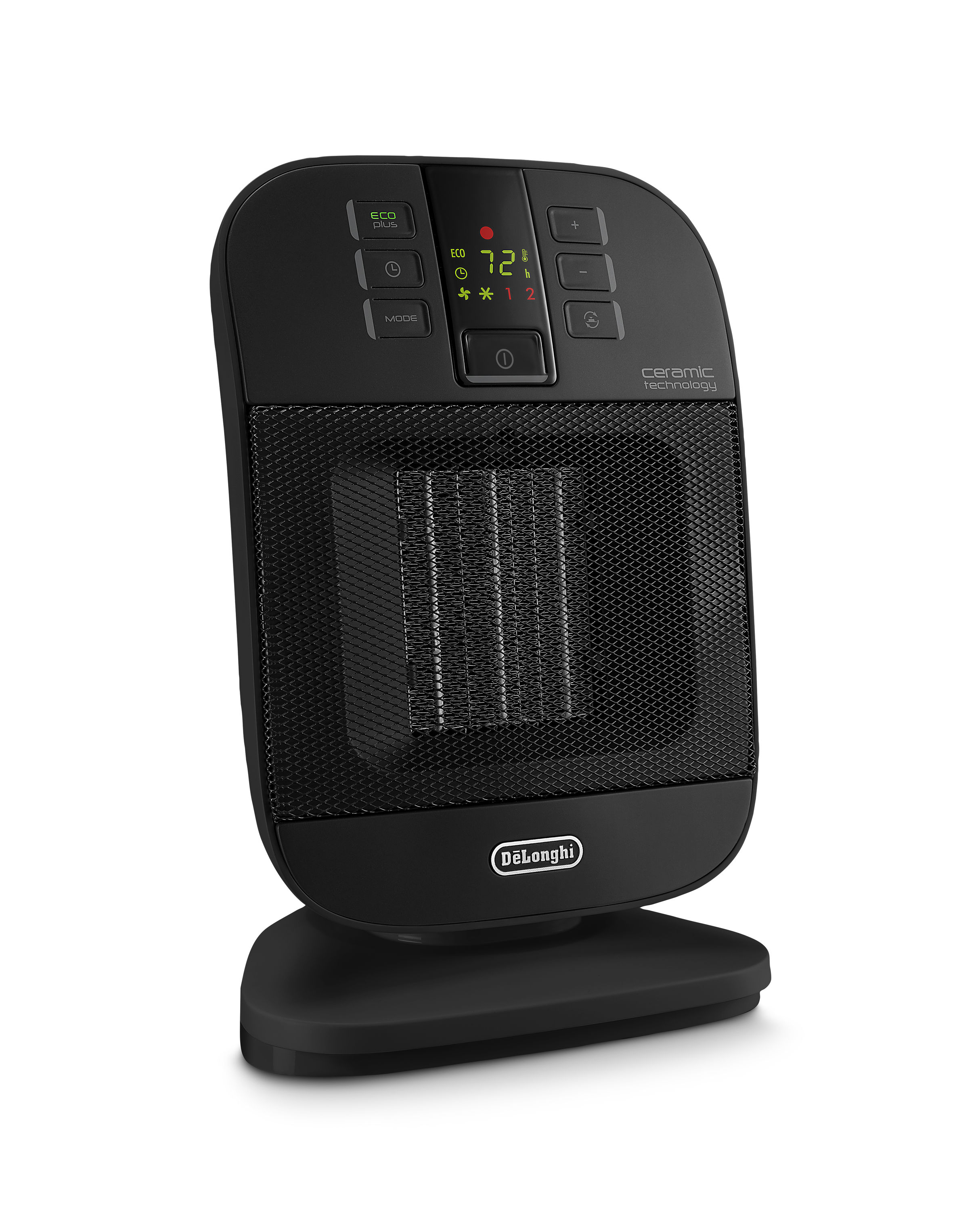 BLACK+DECKER Oscillating Space Heater, Portable Heater with Remote Control,  Ceramic Small Space Heater with Two Heat Settings & LED Display, Small