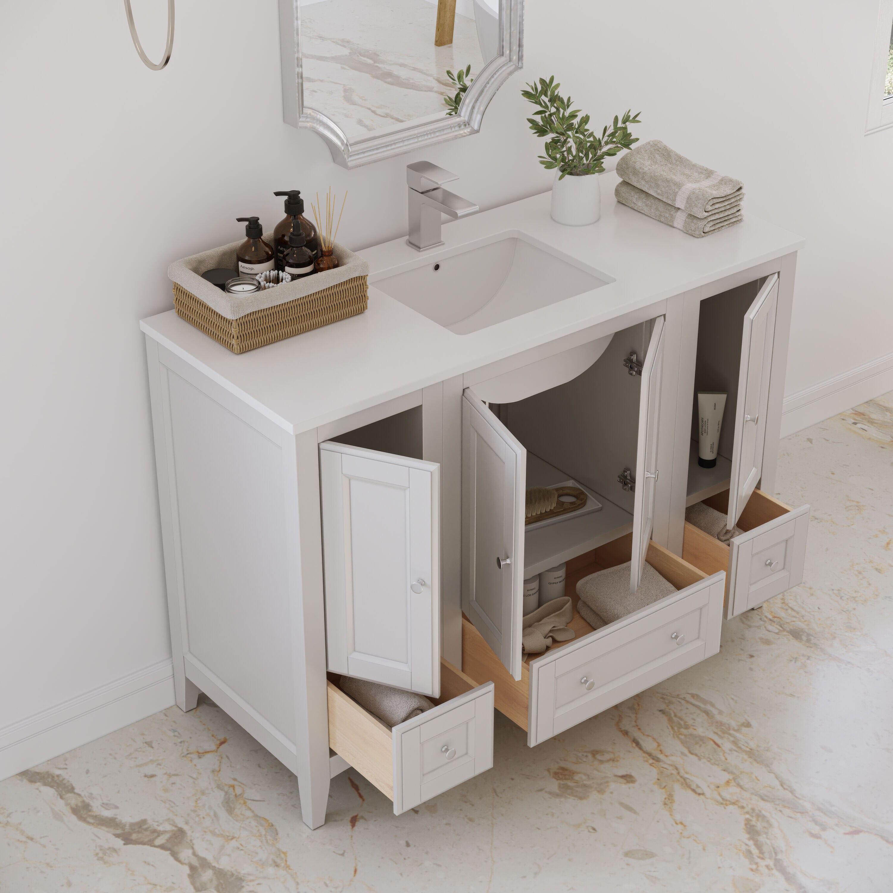 Fresca FCB20-122412AW-CWH-U Bath-Vanity-Combo - View #3