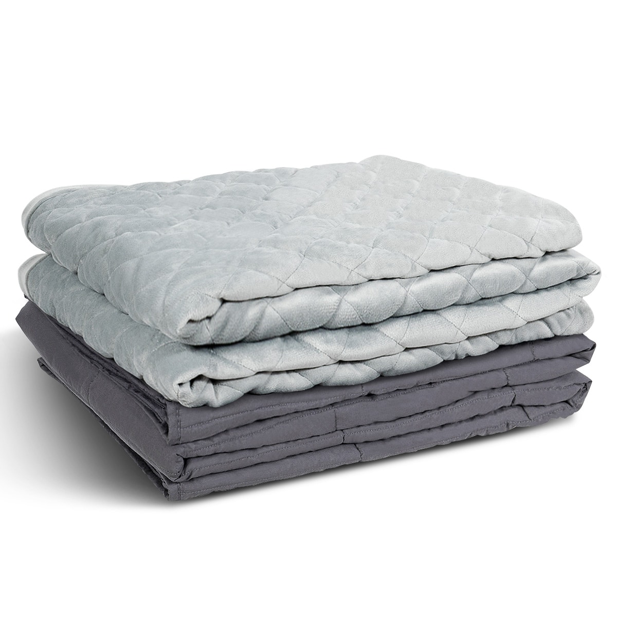 Goplus Gray 48 in x 72 in Weighted Blanket in the Blankets