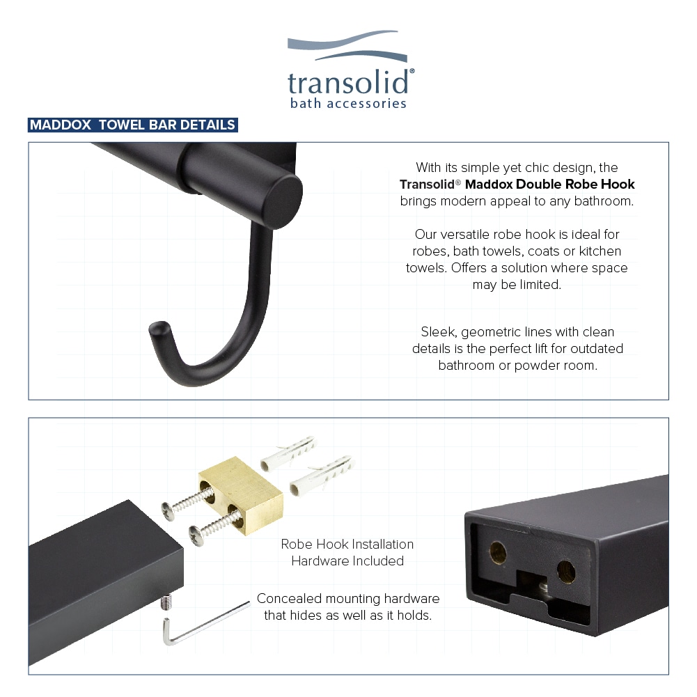 Transolid KA-MDX-4-BK Decorative-Bath-Hardware-Kits - View #4