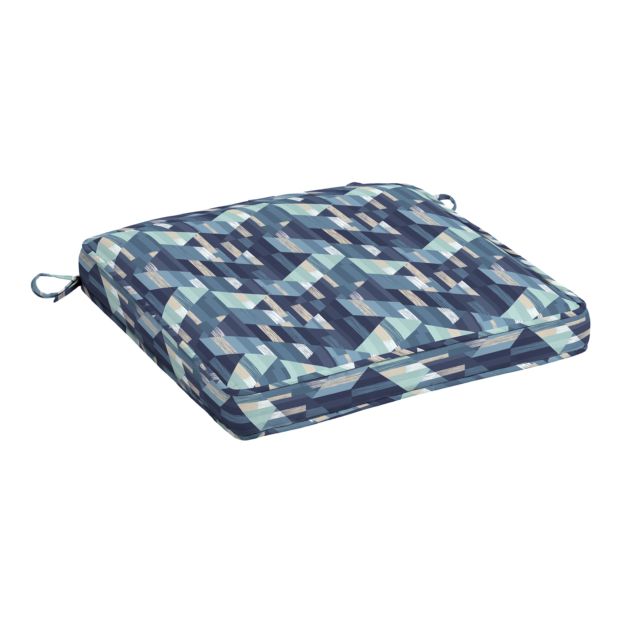 Style Selections HR0D417B-9C8 20-in x 20-in Adria Abstact Geo Patio chair cushion