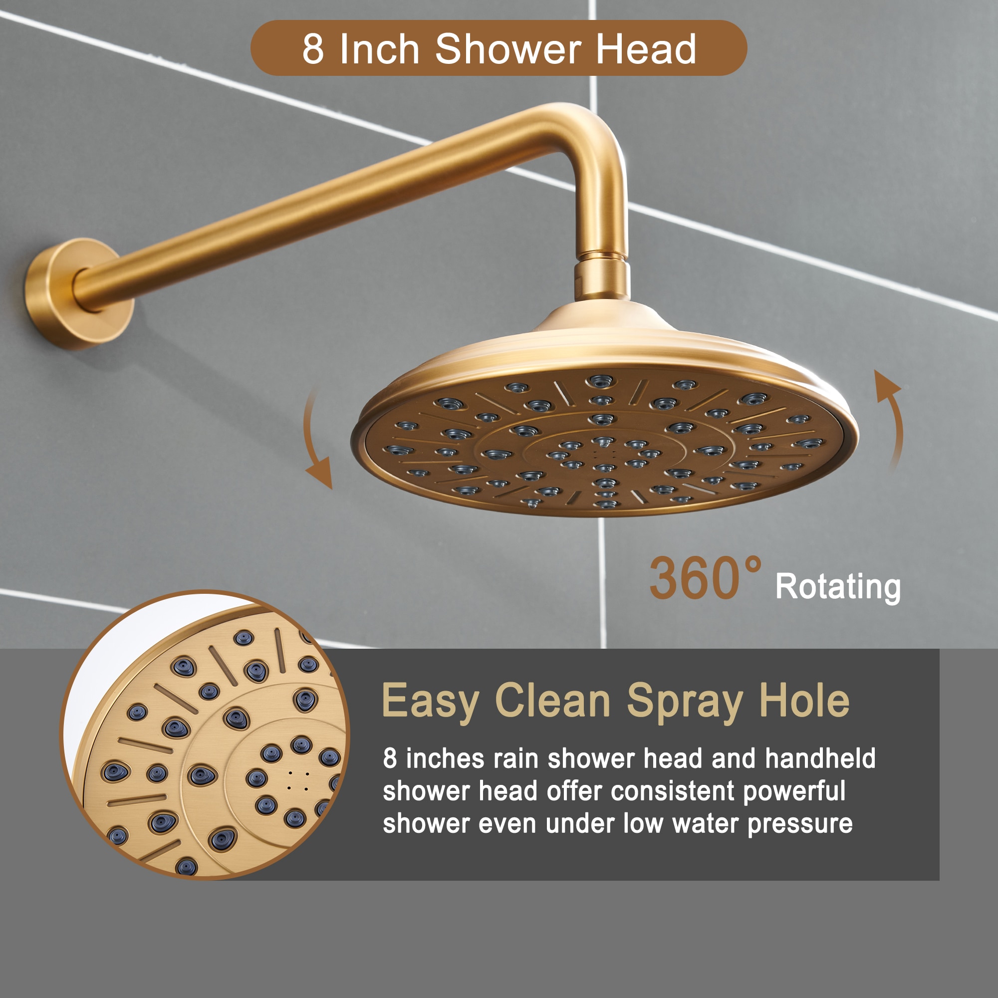 Clihome CHMS-12BN-A3809 Showerhead-Bar-Panels - View #6