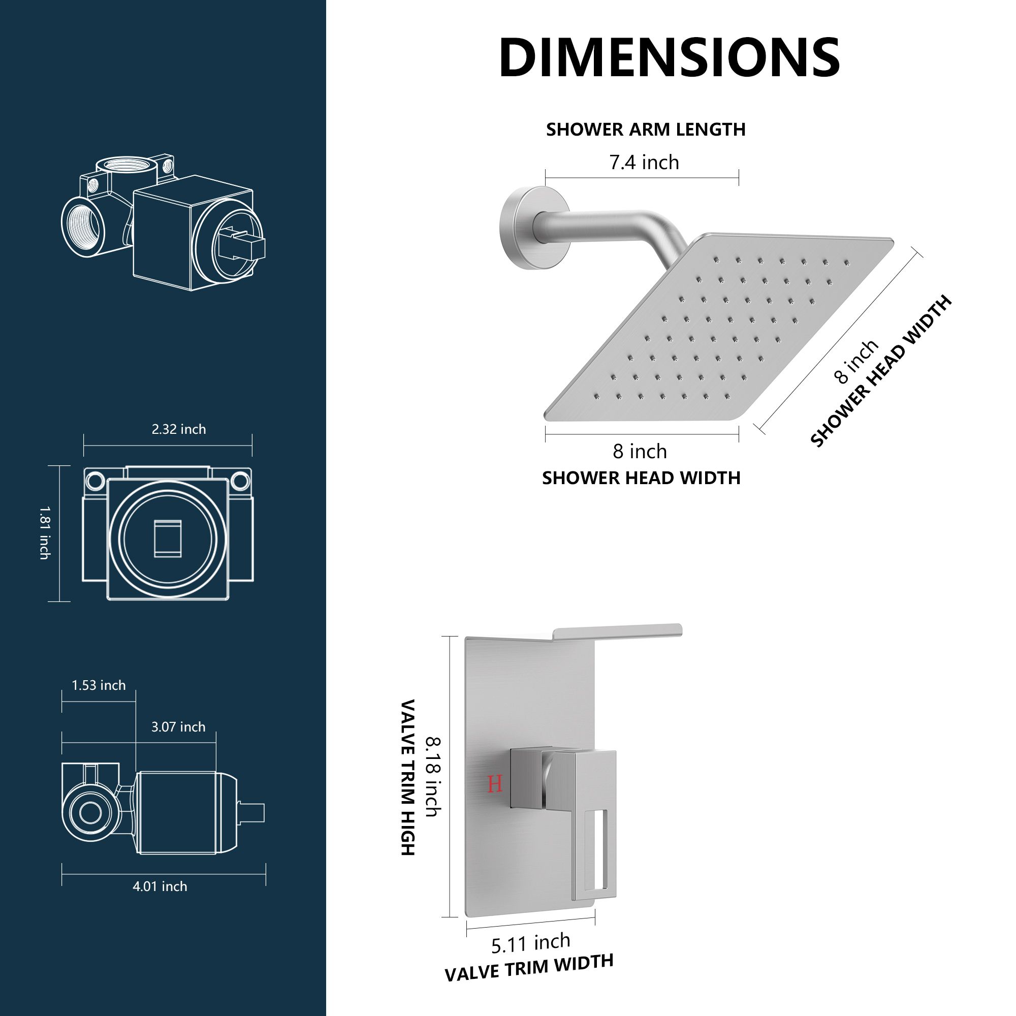 Slickblue D-SY-86998911 Showerhead-Bar-Panels - View #3