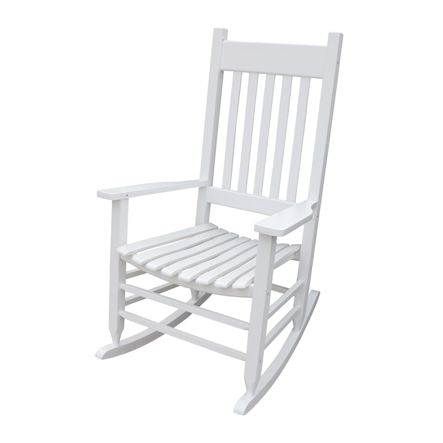 Gzmr Stackable White Wood Frame, White Wooden Porch Rockers