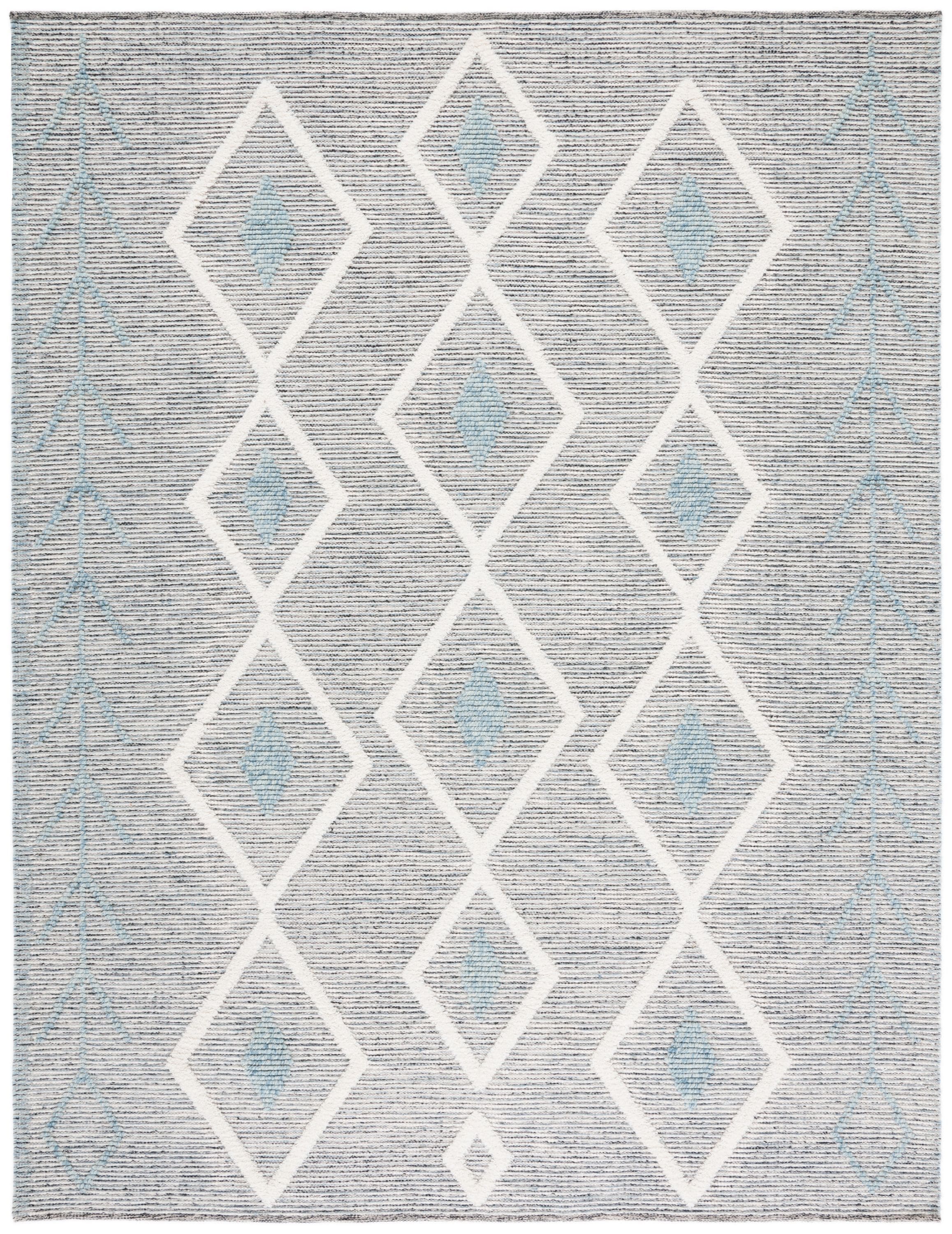 Safavieh VRM601M-8 Vermont Razieh 8 x 10 (ft) Loomed Wool Blue/Ivory Rectangular Indoor Abstract Bohemian/Eclectic Area rug