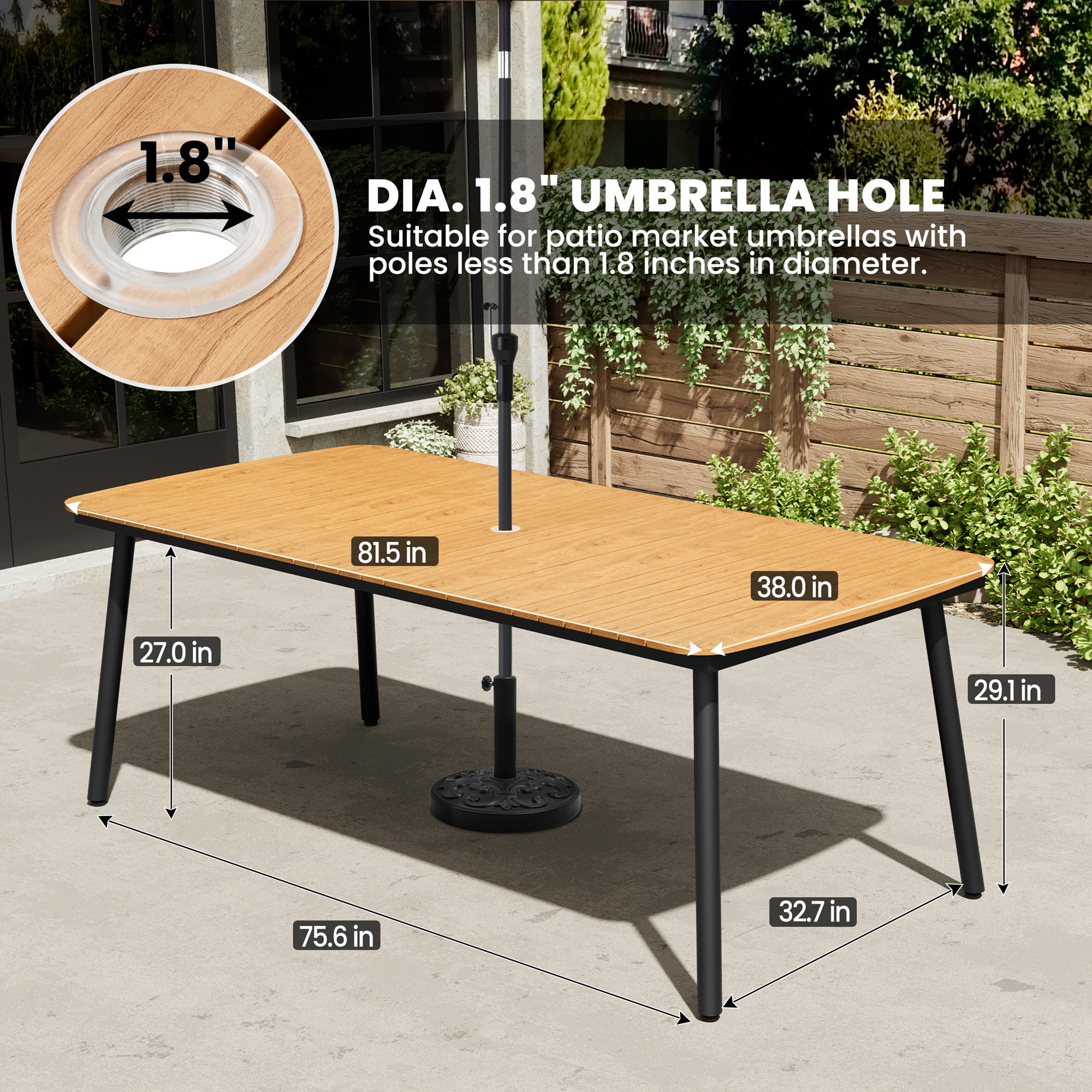 Crestlive Products CL-TB059BRN210 Patio-Tables - View #2