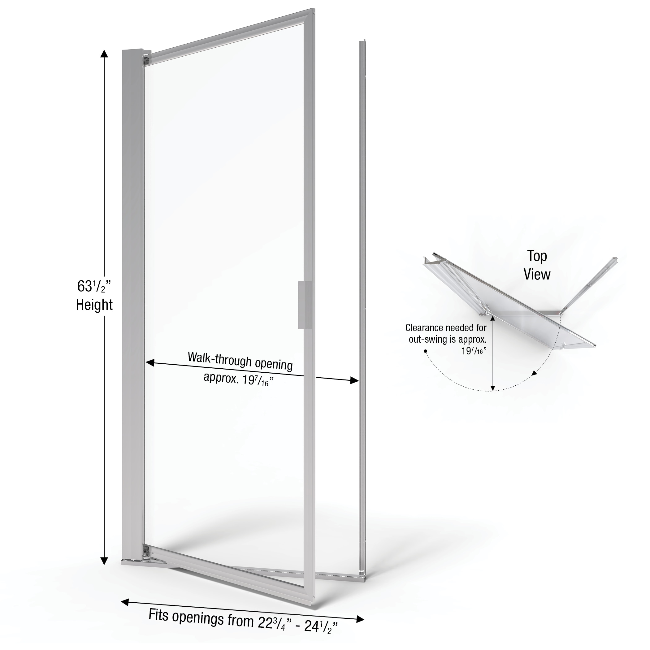 Basco SOPN00A2463RNSV Shower-Doors - View #2