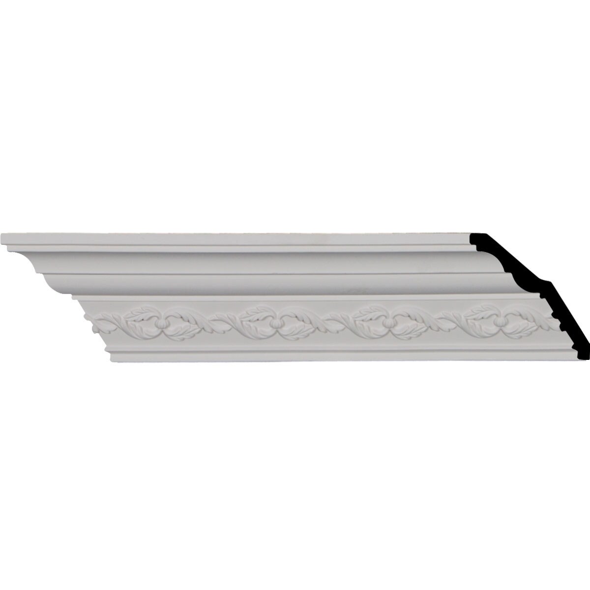Ekena Millwork MLD03X03X05WA-CASE-8 Washington 3-5/8-in x 7-ft 10-1/2-in Primed Urethane MLD03X03X05WA-CASE-8 Crown Moulding 8 -Pack