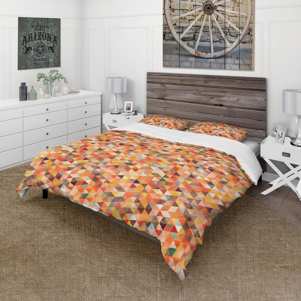 Designart BED19214-Q 3 -Piece Red Queen Duvet cover Set