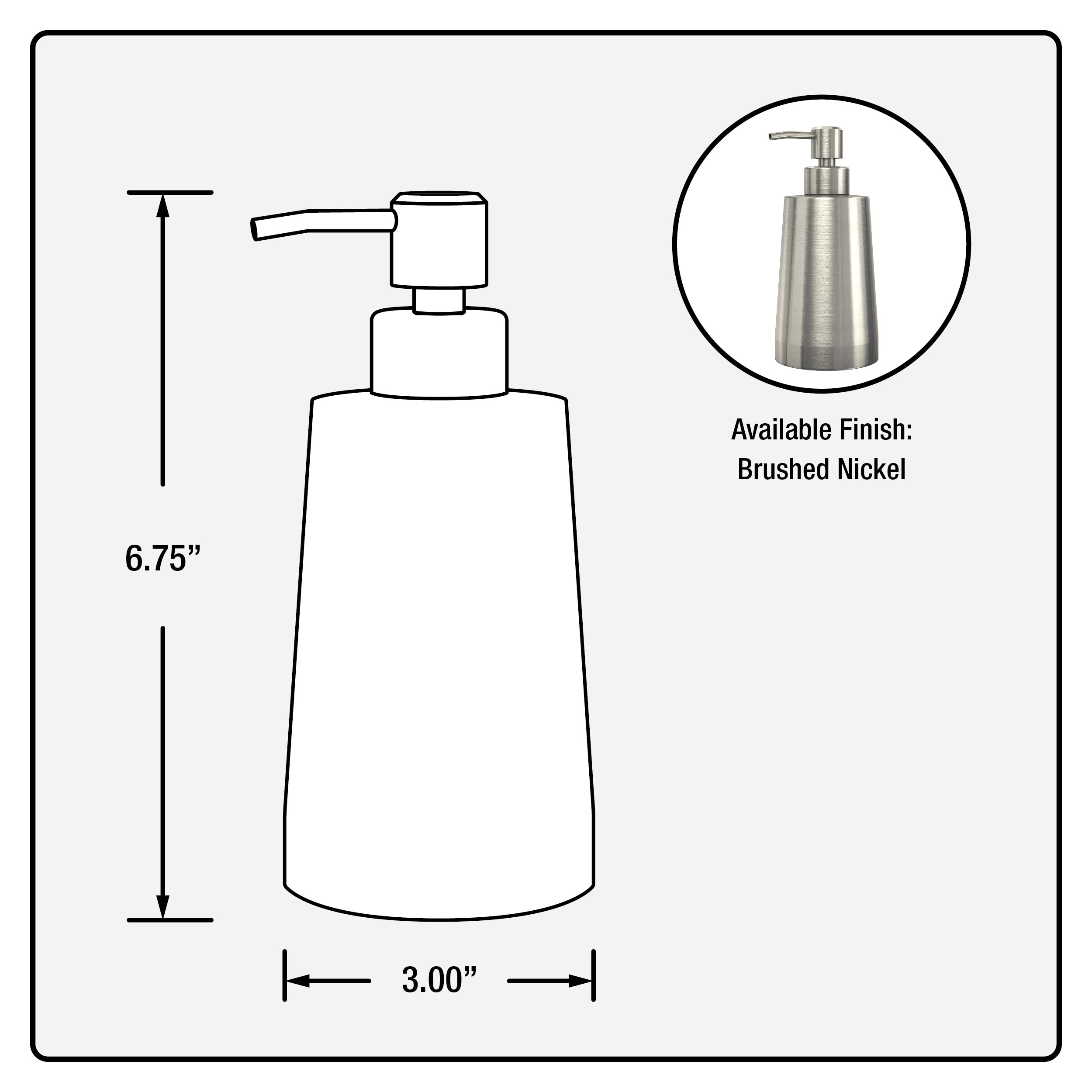 Keeney K614DSBN Soap-Lotion-Dispensers - View #8