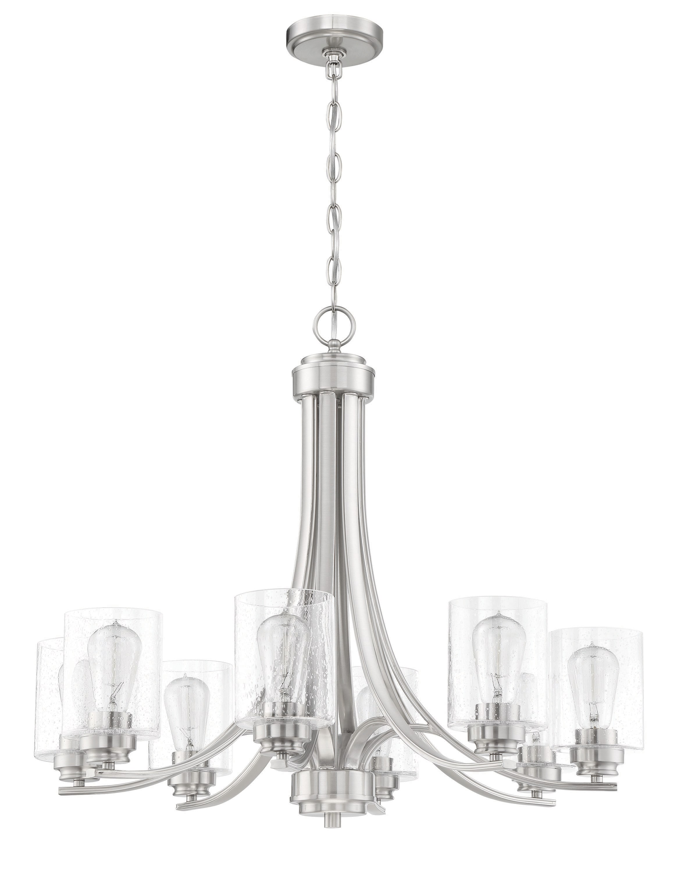 Craftmade Bolden 8-Light Brushed Nickel Transitional Dry rated ...