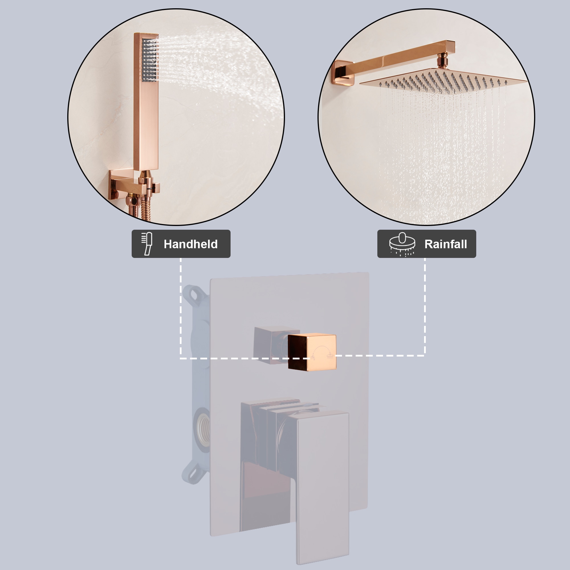 CASAINC CS3533-10MB Showerhead-Bar-Panels - View #6
