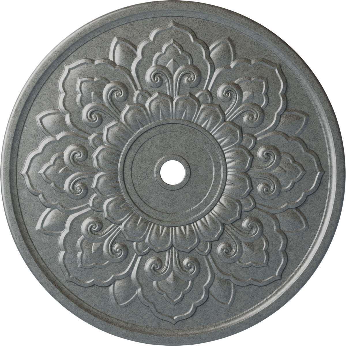 Ekena Millwork CM50LOPLS Lorry 51-in W x 51-in L Painted Platinum Polyurethane Whole Ceiling Medallion