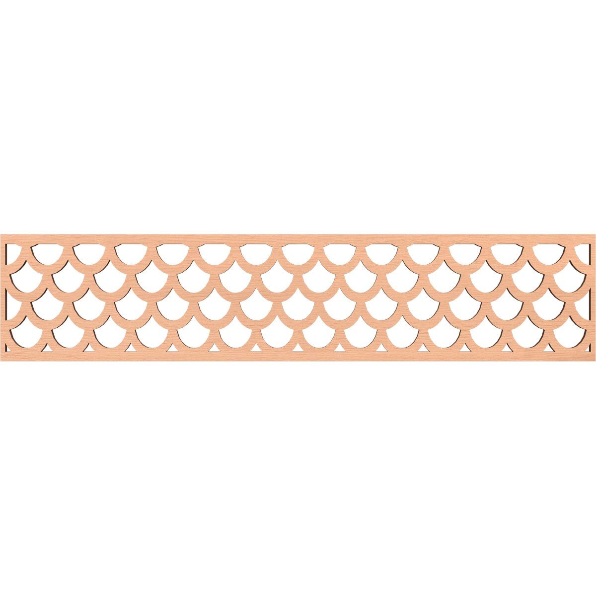Ekena Millwork MLDB10X46HUDAL Hudson Fretwork Flat Trim 10-in x 3.9-ft Alder Brown Unfinished 2155931 Pierced Wall Panel Moulding