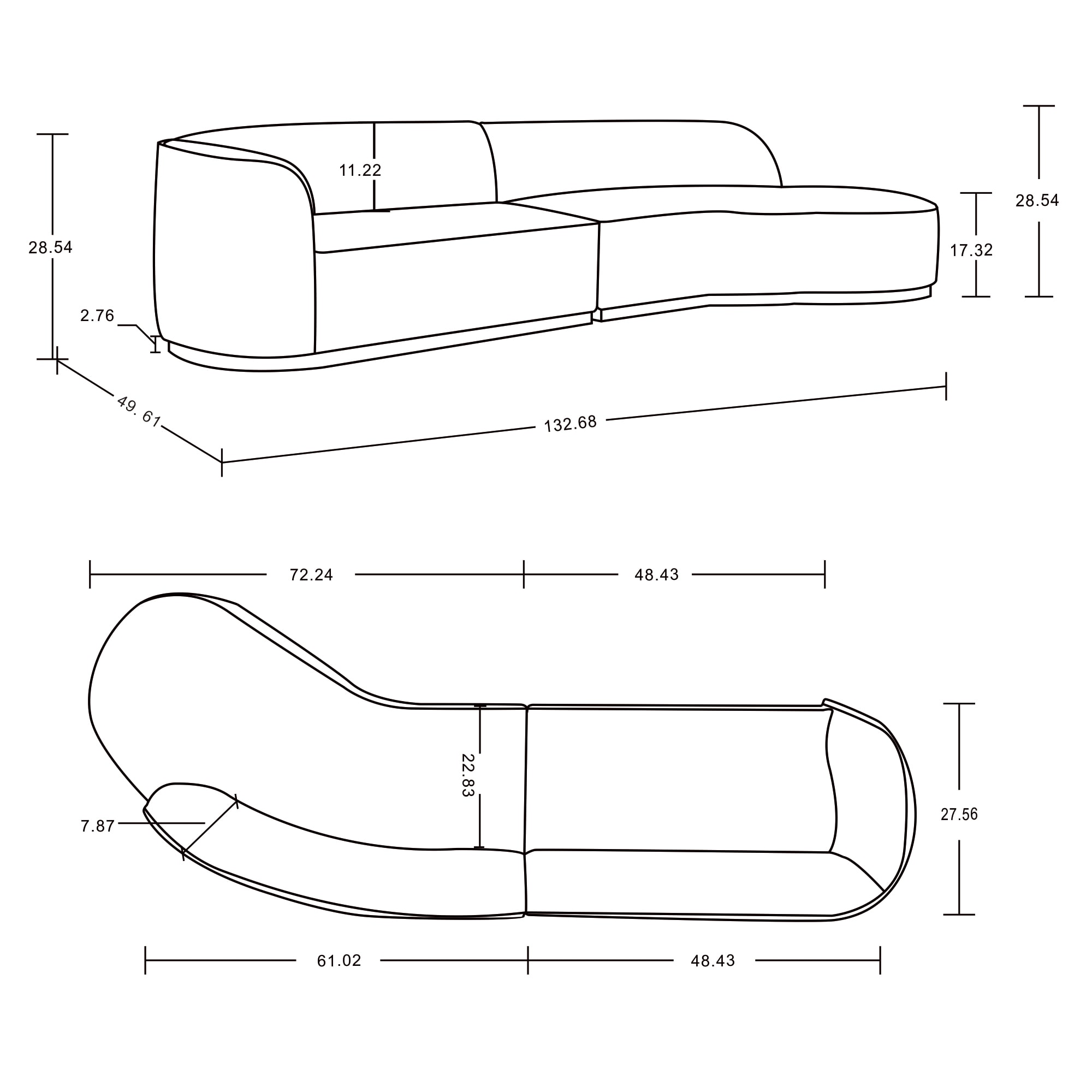 Manhattan Comfort SF012-IV Sofas-Loveseats - View #3