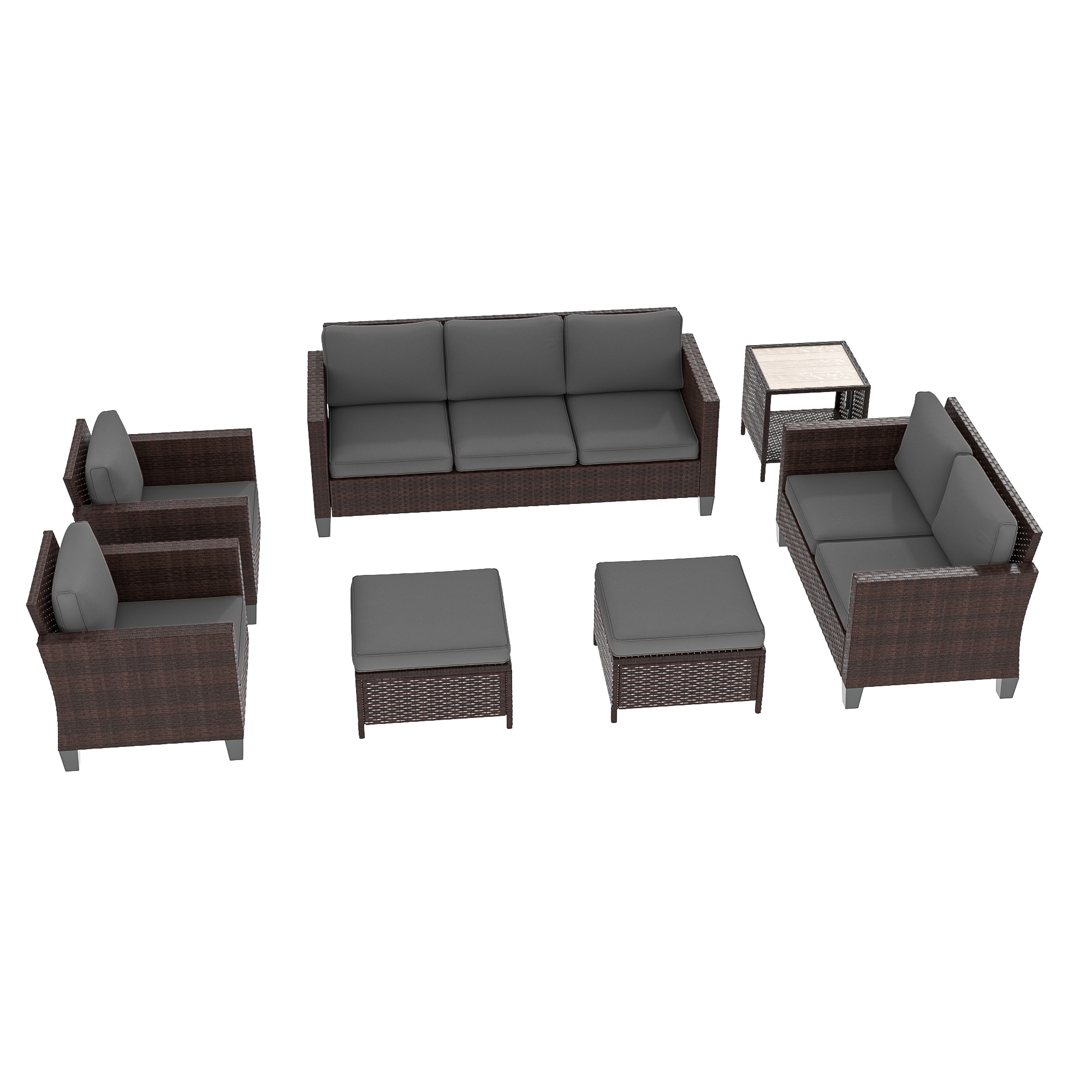 Sonkuki SD-PS-115BGY-S3T3 Patio-Conversation-Sets - View #3