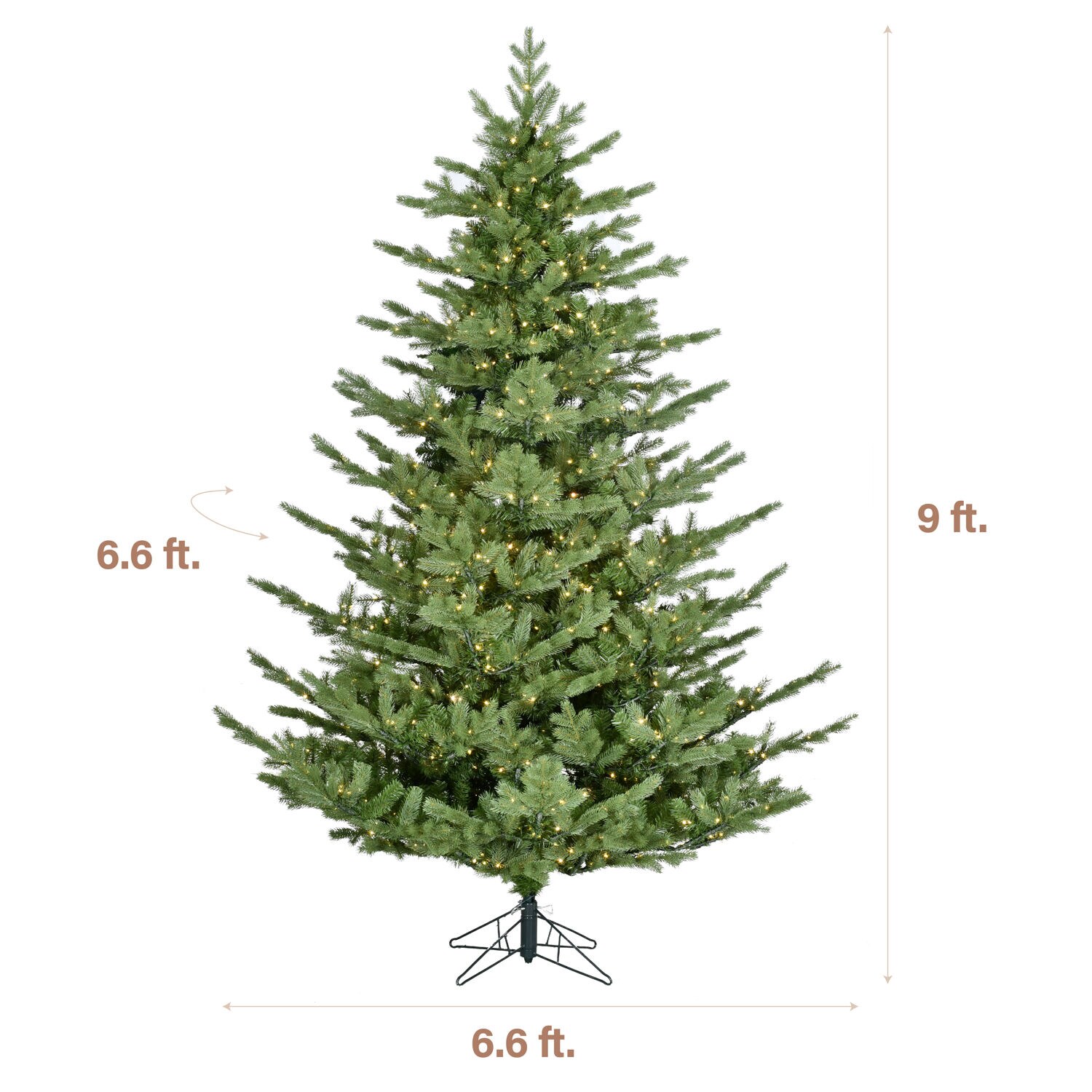 Fraser Hill Farm 9-ft Foxtail Pine Artificial Christmas Tree with LED ...