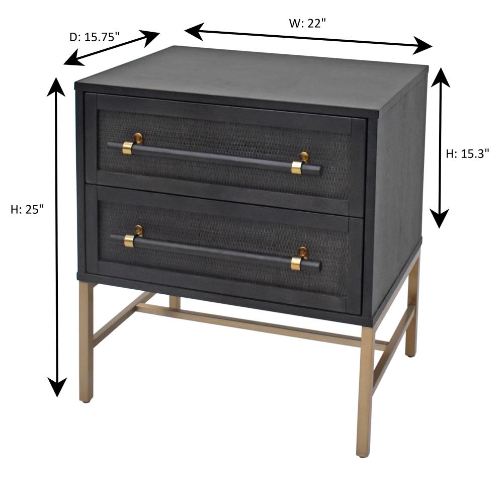 222 Fifth Sophia Brown Asian Hardwood Nightstand at Lowes.com