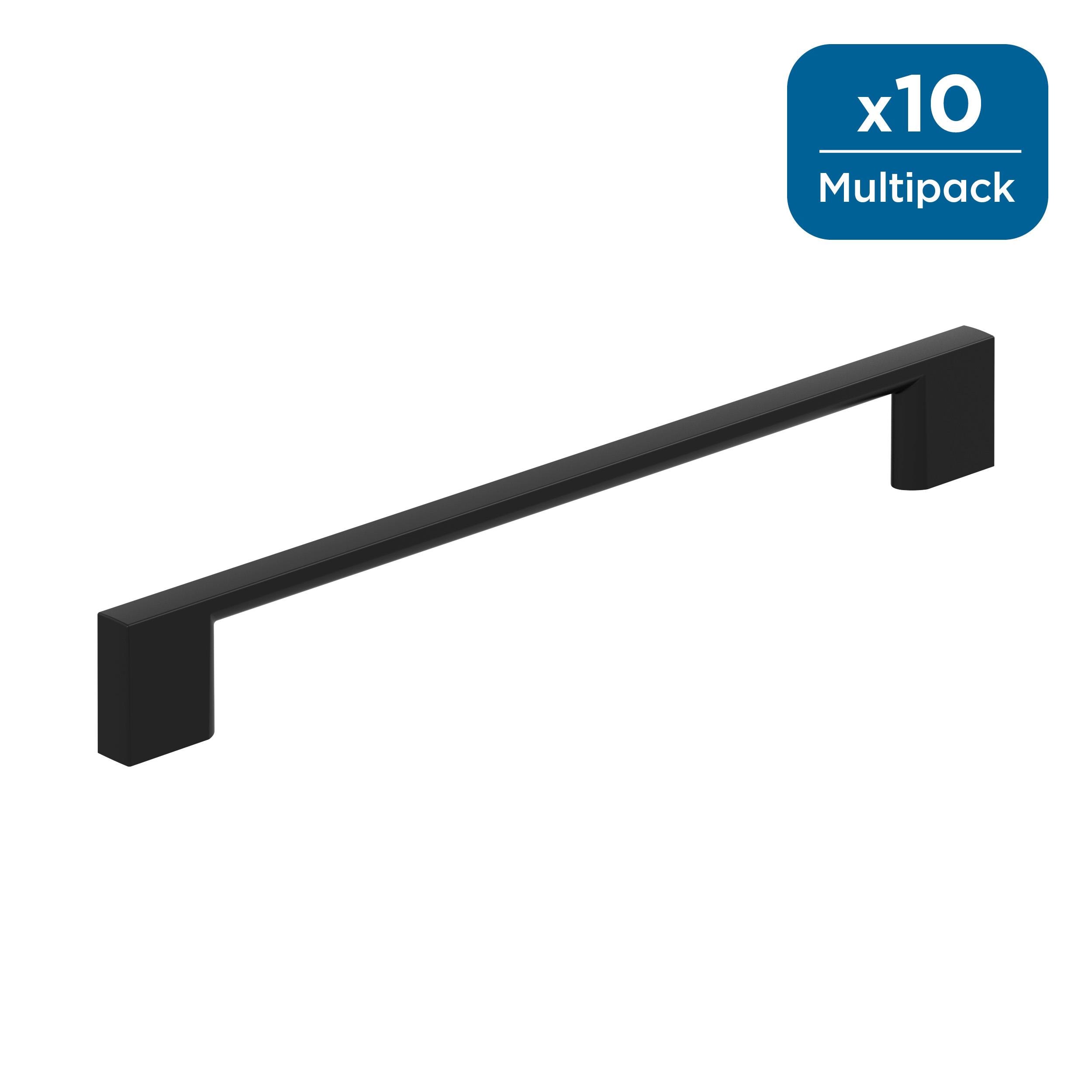 Amerock 10BX37134MB Cityscape 7-9/16-in , 192mm Center to Center Matte Black Cylindrical Bar 10 -Pack