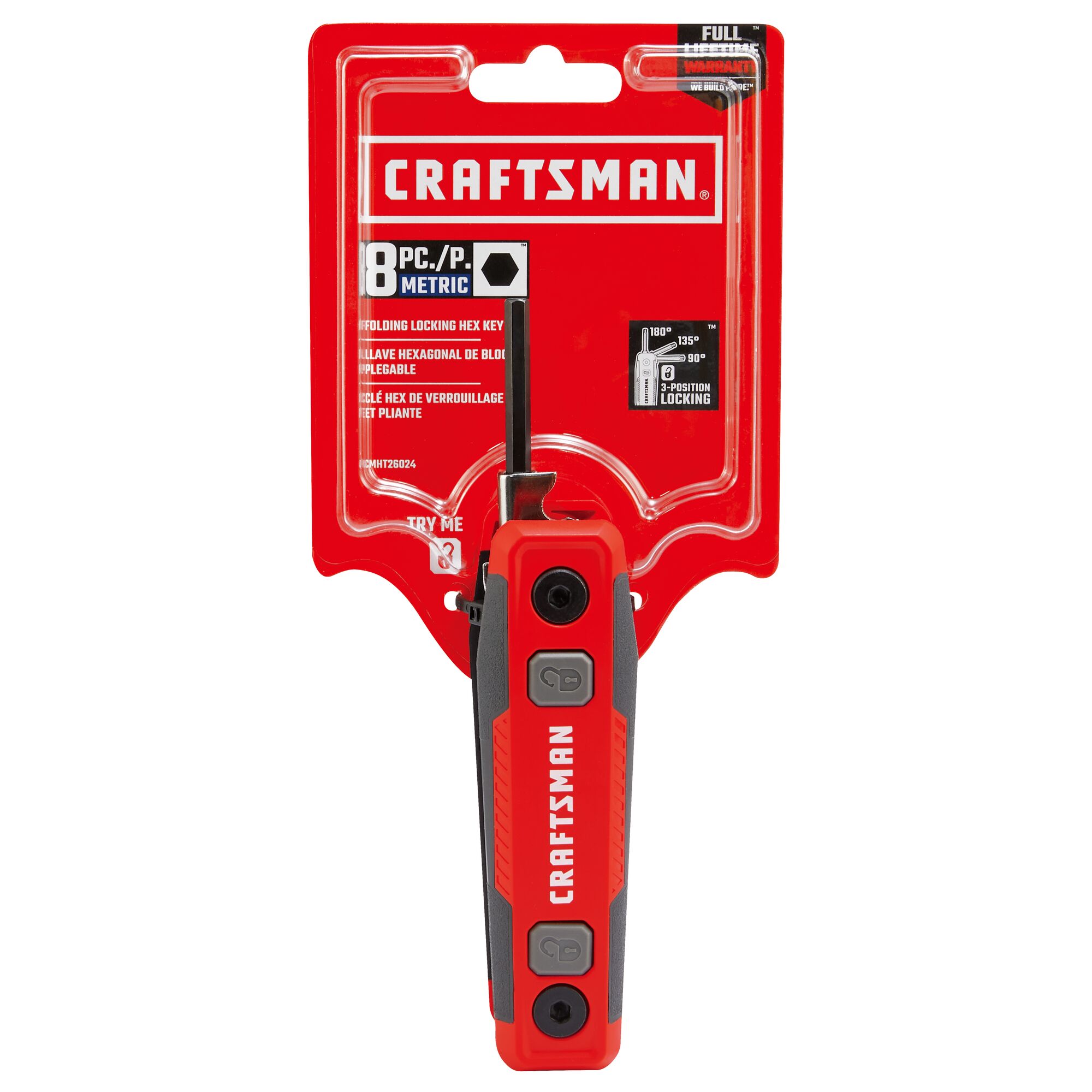 Craftsman Metric Folding Locking Hex Key Set, 8 pc