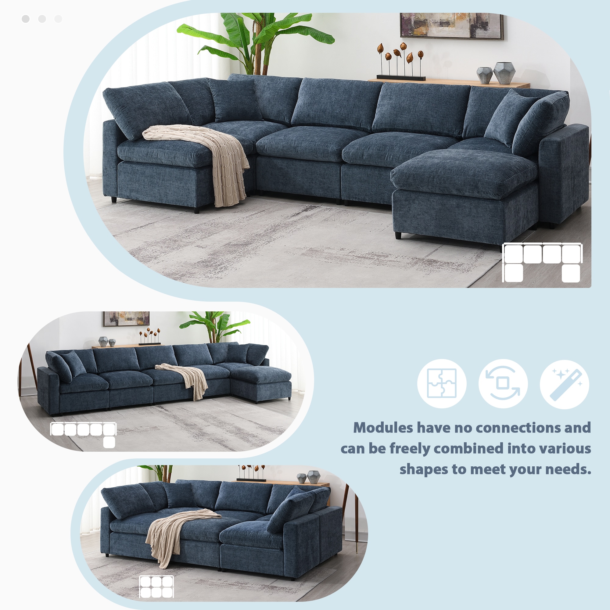 ModernLuxe N723S9583K Sofas-Loveseats - View #4